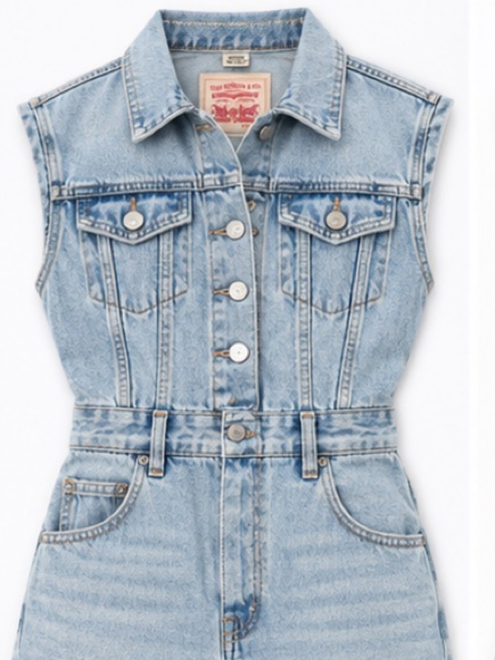 NWT Levi's Light Blue Denim Sleeveless One-Piece